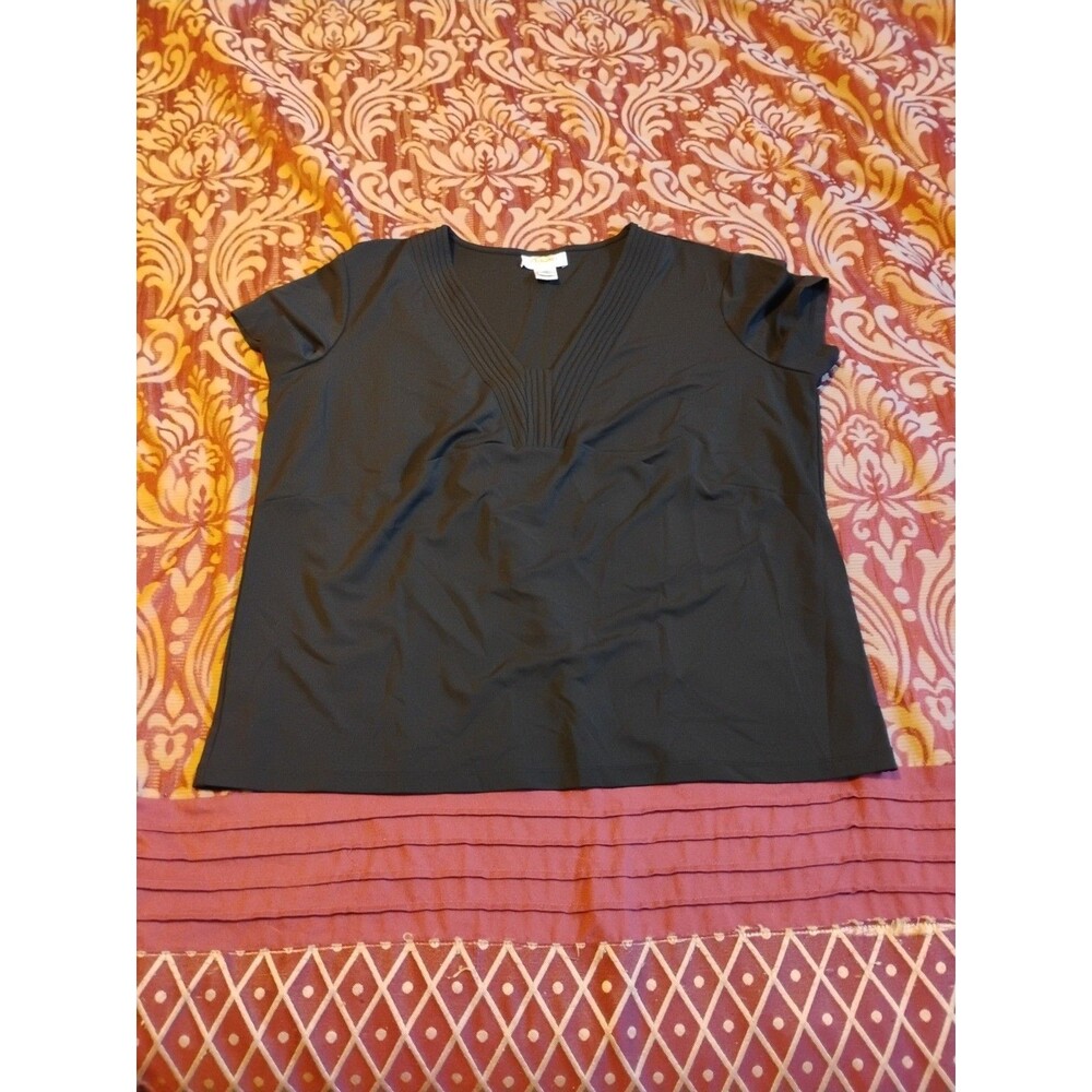 Talbots Women's Black Stretch Top Size 1X